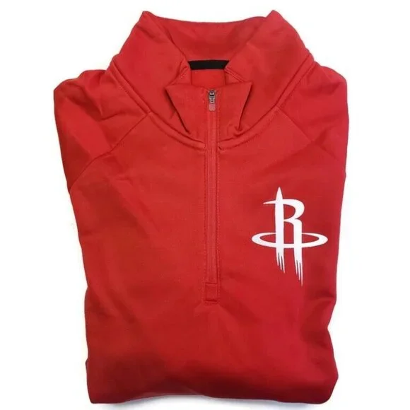 NBA Houston Rockets Hands High MVP Quarter Zip Pullover Adult Womens 2XL Red - Picture 7 of 7